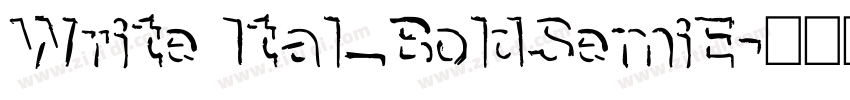Write Ital_BoldSemiE字体转换